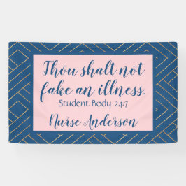 Lona Enfermera Personalizada; No Falsas Una Enfermedad