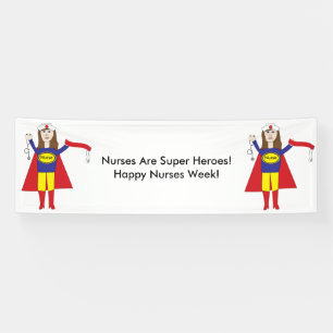 Lona Enfermeras Super Heroes (Brunette) Personalizan