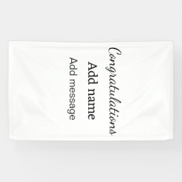 Lona Enhorabuena agregar mensaje de nombre simple gradu