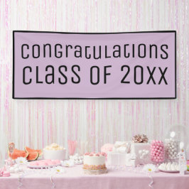 Lona Enhorabuena Clase de Graduación Lavender 2025