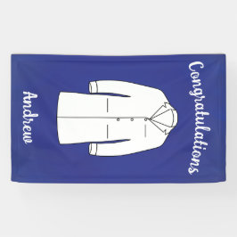 Lona Enhorabuena Escuela De Medicina Abrigo Blanco