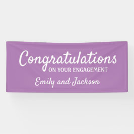 Lona Enhorabuena Guión de compromiso Nombre Púrpura