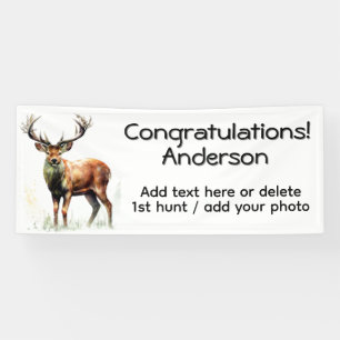 Lona Enorme Deer Rackeado Añadir Personalizado de fotos