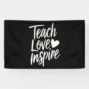 Lona Enseñar Amor Inspirar Regalo del Día del Maestro V