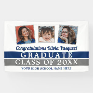 Lona Entonces y ahora graduación de Colores Escolares