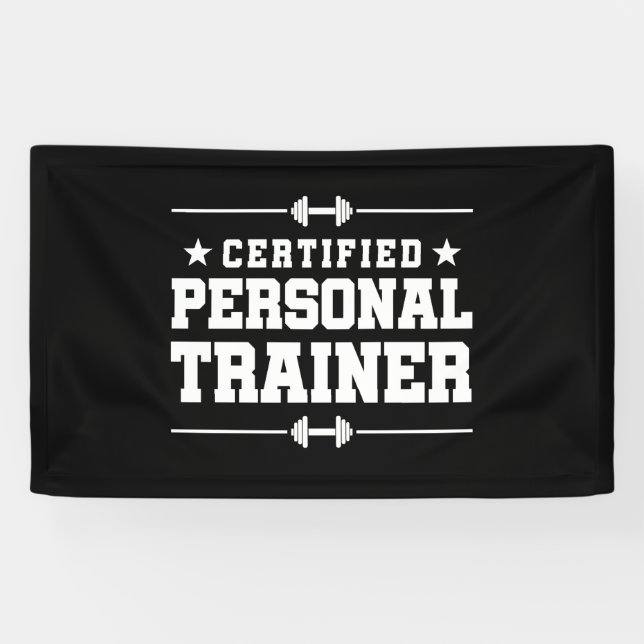 Lona Entrenador Personal Certificado Entrenador de Fitn (Horizontal)