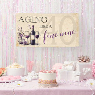 Lona Envejecer como un buen vino 40 cumpleaños