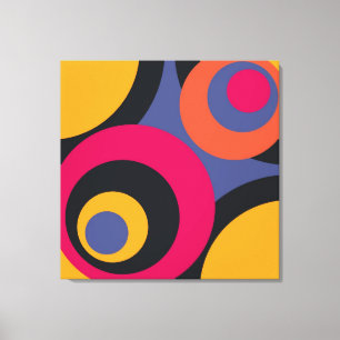 Lona envuelta retra del arte abstracto de los año