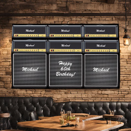 Lona Epic Classic Rock Guitar Amp Stack 60 cumpleaños