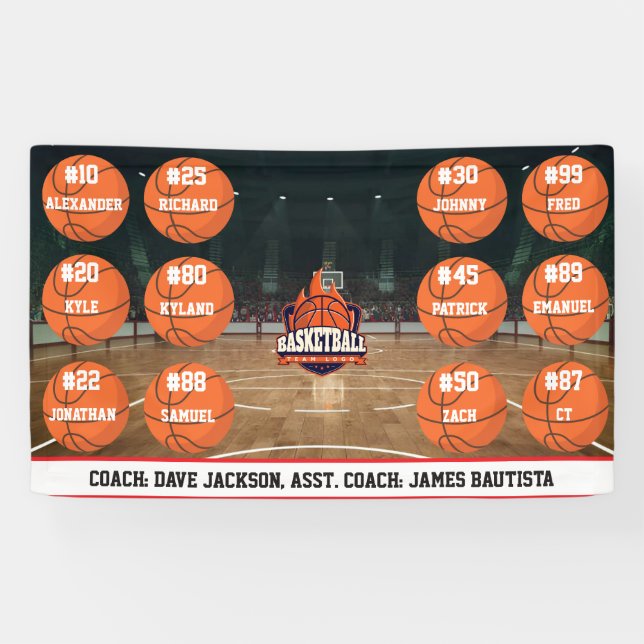Lona Equipo de Baloncesto (Horizontal)