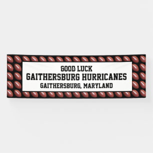 Lona Equipo de fútbol, texto personalizado, buena suer