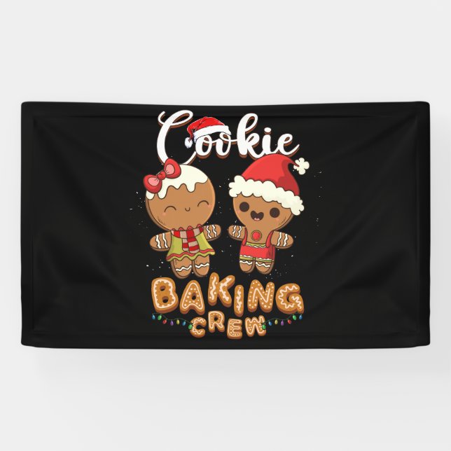 Lona Equipo de la familia Santa Family de Cookie Baking (Horizontal)