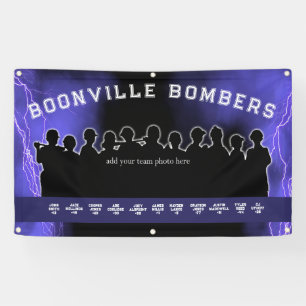 Lona Equipo Deportivo Purple Baseball Softball Dugout
