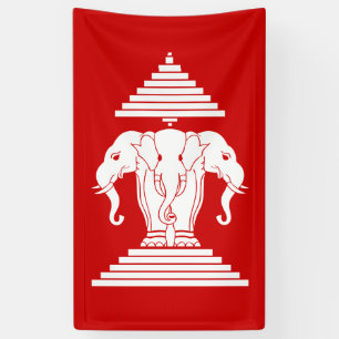 Lona Erawan tres dirigió Lao del elefante/la bandera d