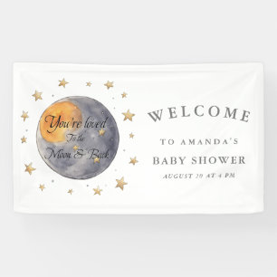 Lona Eres amado por el Baby Shower de To the Moon Stars