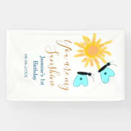 Lona Eres mi naranja amarillo sol azul mariposa