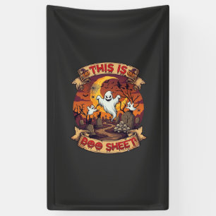 Lona Es Boo Sheet Halloween Fantasma Cementerio Calabaz