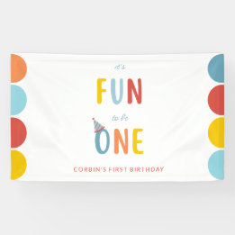 Lona Es divertido ser un colorido banner de fiesta de c