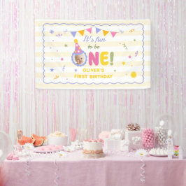Lona Es divertido ser uno Foto Niño Cumpleaños 1 