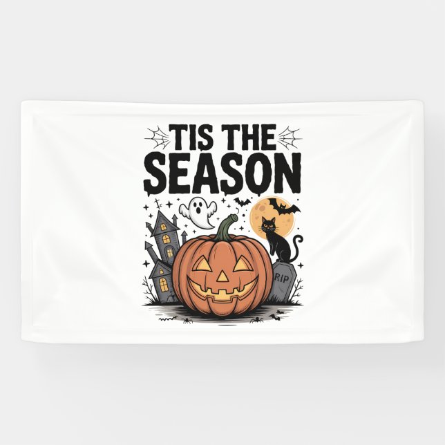 Lona Es la Temporada de Halloween (Horizontal)