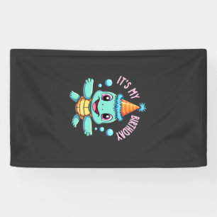 Lona Es Mi Cumpleaños Tortuga Marina Del Océano Cumplea