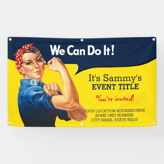 Lona Es su señalización personalizada del fiesta de (Horizontal)