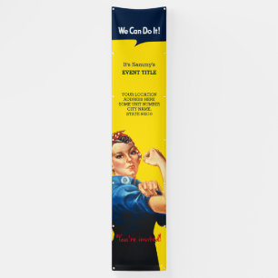 Lona Es tu Fiesta Rosie personalizado vertical negrita