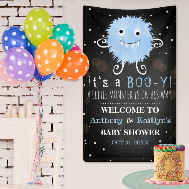 Lona ¡Es un Boo-y! Baby Shower de Little Monster Hallow (Subido por el creador)