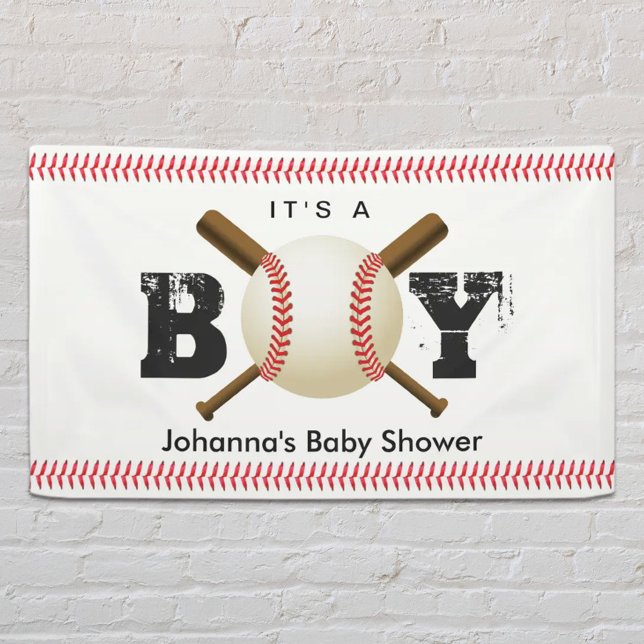 Lona Es un niño de béisbol con el título de Baby Shower (Subido por el creador)