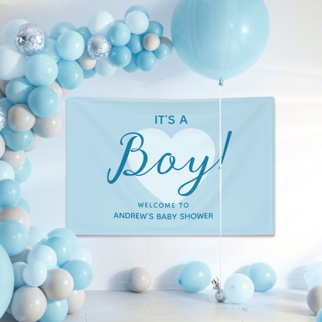 Lona Es un Niño Fiesta de Bebé Moderna (its a boy banner, modern baby shower banner, baby boy banner, minimalist baby shower, chic baby show)