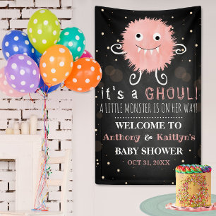 Lona ¡Es una gol! Baby Shower de Little Monster Hallowe