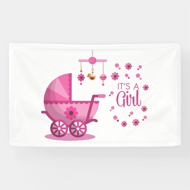 Lona Es una niña Banner de vinilo 3x5 (Horizontal)