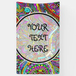 Lona Esbozo de arte de fantasía - Flores abstractas 1