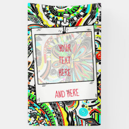 Lona Esbozo de arte de fantasía - Flores abstractas 3