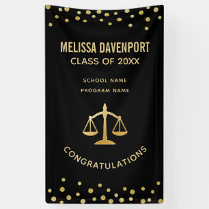 Lona Escalas doradas de la ley de justicia Graduación t