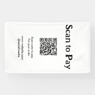 Lona Escanear para pagar por código QR de pedido añadir