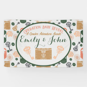 Lona Escape Room Gender Revelar Baby Shower