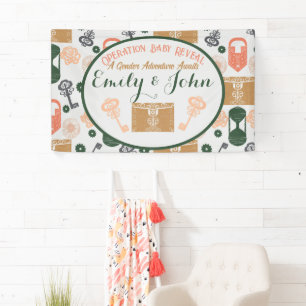 Lona Escape Room Gender Revelar Baby Shower