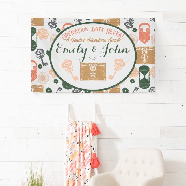 Lona Escape Room Gender Revelar Baby Shower (In situ)