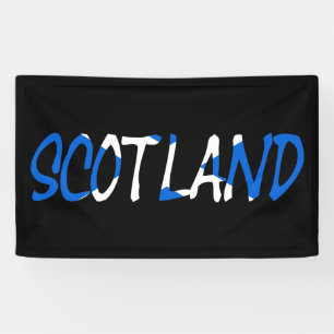 Lona Escocia superpuesta en la banca de la bandera esco