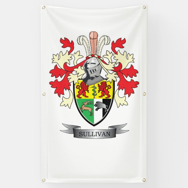 Lona Escudo de armas de Sullivan (Vertical)