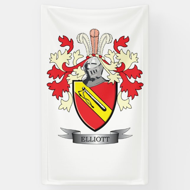 Lona Escudo de armas del escudo de la familia de (Vertical)