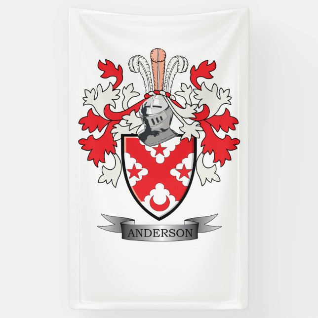 Lona Escudo de armas del escudo de la familia de (Vertical)