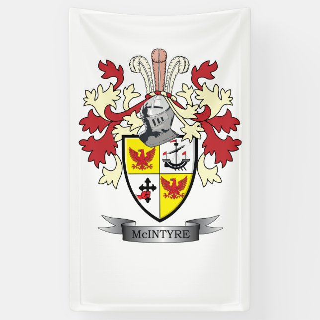 Lona Escudo de armas del escudo de la familia de (Vertical)