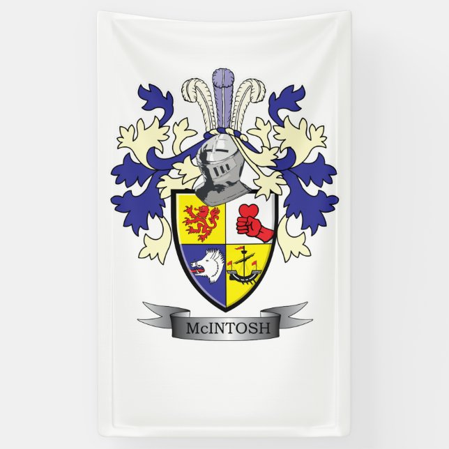 Lona Escudo de armas del escudo de la familia de (Vertical)