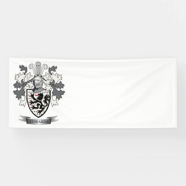 Lona Escudo de armas del escudo de la familia de (Horizontal)