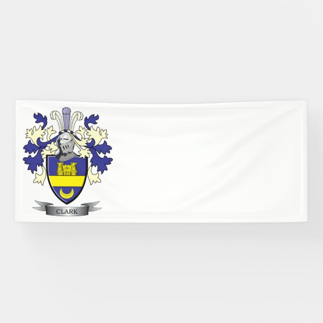 Lona Escudo de armas del escudo de la familia de Clark (Horizontal)