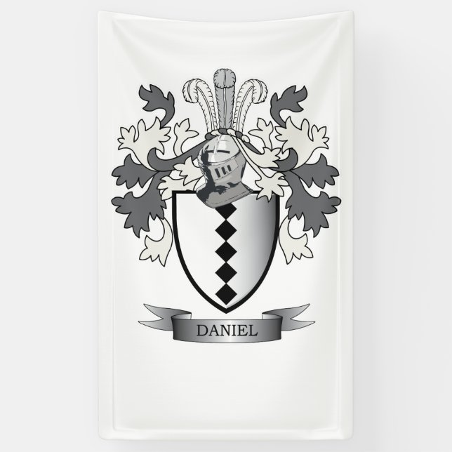 Lona Escudo de armas del escudo de la familia de Daniel (Vertical)