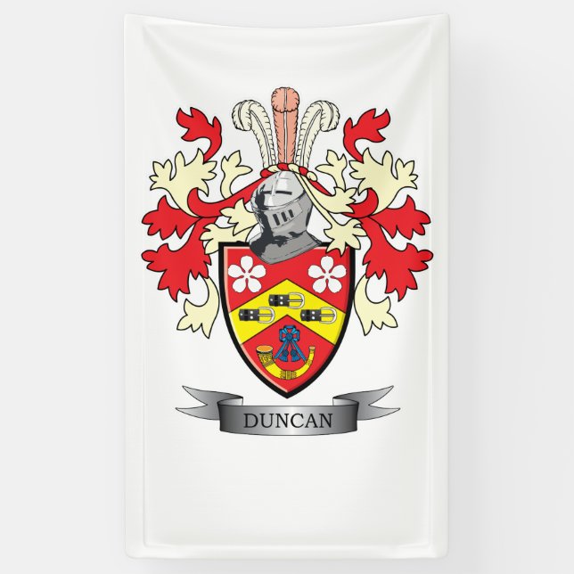 Lona Escudo de armas del escudo de la familia de Duncan (Vertical)