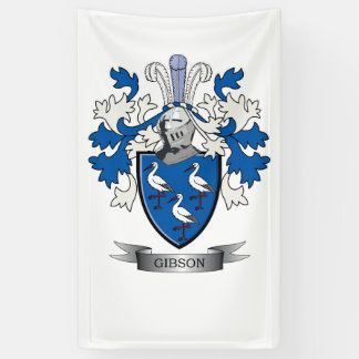 Lona Escudo de armas del escudo de la familia de Gibson
